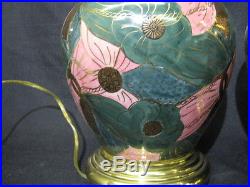 Pair of Vintage Ceramic Ginger Jar Asian Lamps by Frederick Cooper 26