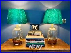 Pair of large vintage style table lamps. Pooky lampshades