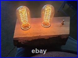 Pendulux ELECTRO LAMP DOUBLE Accent Table InDuStriAL STEAMPUNK Retro Vintage