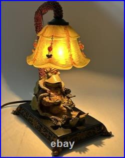 Platinum Bay Sterling Sleeping King Frog Lily Pad Accent Lamp 91-740 Whimsical