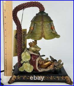 Platinum Bay Sterling Sleeping King Frog Lily Pad Accent Lamp 91-740 Whimsical