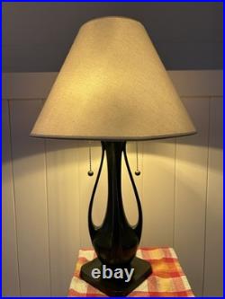 Quoizel 2-Light Vintage Table Lamp 26 Tall Heavy Base Stained Glass Ready
