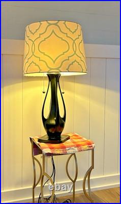 Quoizel 2-Light Vintage Table Lamp 26 Tall Heavy Base Stained Glass Ready