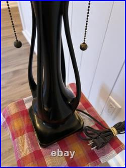 Quoizel 2-Light Vintage Table Lamp 26 Tall Heavy Base Stained Glass Ready