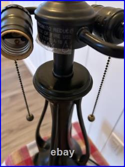 Quoizel 2-Light Vintage Table Lamp 26 Tall Heavy Base Stained Glass Ready