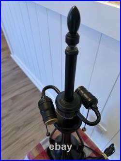 Quoizel 2-Light Vintage Table Lamp 26 Tall Heavy Base Stained Glass Ready