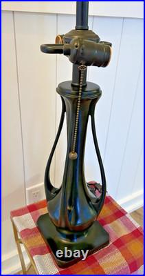 Quoizel 2-Light Vintage Table Lamp 26 Tall Heavy Base Stained Glass Ready