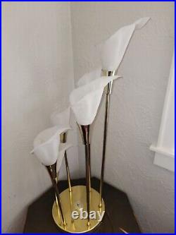 RARE Vintage HARRIS INDUSTRIES Calla Lilly Lamp Table Desk Accent decor