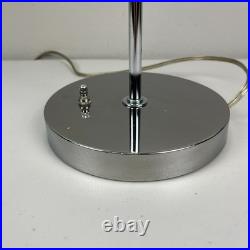 RARE Vintage Postmodern Memphis Style Spiral Satellite Space Chrome Lamp Table