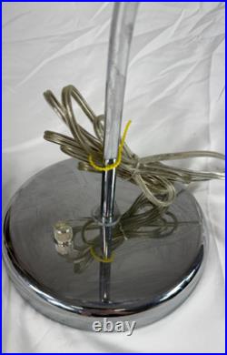 RARE! Vintage Postmodern Memphis Style Spiral Satellite Space Chrome Lamp by H&H