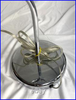 RARE! Vintage Postmodern Memphis Style Spiral Satellite Space Chrome Lamp by H&H