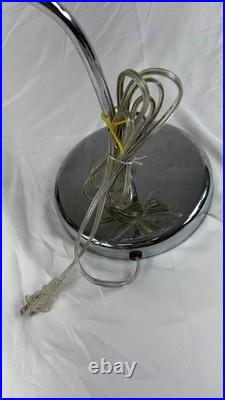 RARE! Vintage Postmodern Memphis Style Spiral Satellite Space Chrome Lamp by H&H