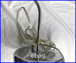 RARE! Vintage Postmodern Memphis Style Spiral Satellite Space Chrome Lamp by H&H