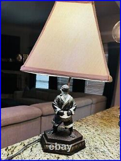 RARE Vintage Table Lamp Monkey Playing A Drum Mint Condition With Shade