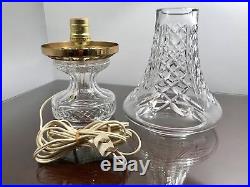 RARE Vintage Waterford Irish Crystal L6 Electric Hurricane Lamp Table Light EUC