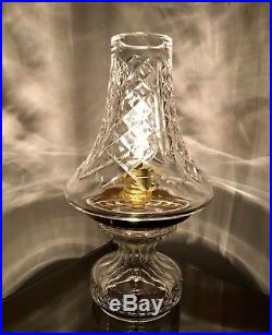 RARE Vintage Waterford Irish Crystal L6 Electric Hurricane Lamp Table Light EUC