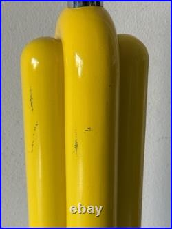ROBERT SONNEMAN VINTAGE MID CENTURY MODERN TABLE LAMP YELLOW METAL SCULPTURE 60s