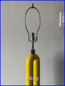 ROBERT SONNEMAN VINTAGE MID CENTURY MODERN TABLE LAMP YELLOW METAL SCULPTURE 60s
