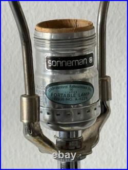 ROBERT SONNEMAN VINTAGE MID CENTURY MODERN TABLE LAMP YELLOW METAL SCULPTURE 60s