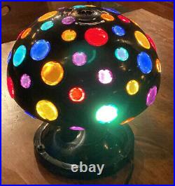 Rabbit Tanaka Spaceship Table Lamp Mushroom Disco, Rotating Light Multi Color