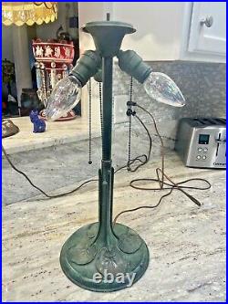 Rare Antique Bradley Hubbard Lily Pad Lamp Base. Handel Lamp Era