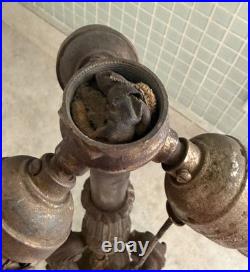 Rare Antique Bronze Table Lamp Spanish Revival Arts Crafts Bradley Hubbard