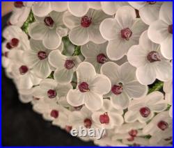 Rare Antique Glass Beaded Flower Lamp Shade