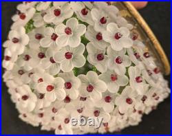 Rare Antique Glass Beaded Flower Lamp Shade Rare Antique Glass Beaded Flower Lamp Shade