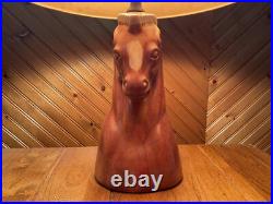 Rare Find Horsehead Brown Table lamp 1950's / Great Condition / NO SHADE Rare Find Horsehead Brown Table lamp 1950's / Great Condition / NO SHADE