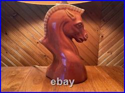Rare Find Horsehead Brown Table lamp 1950's / Great Condition / NO SHADE