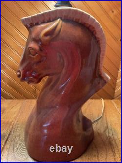 Rare Find Horsehead Brown Table lamp 1950's / Great Condition / NO SHADE Rare Find Horsehead Brown Table lamp 1950's / Great Condition / NO SHADE