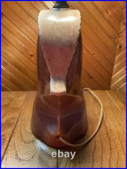 Rare Find Horsehead Brown Table lamp 1950's / Great Condition / NO SHADE