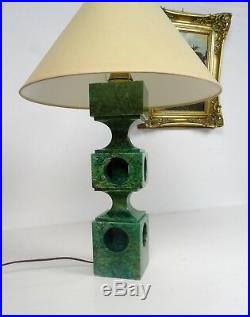 Rare Huge Vintage Italian Genuine Alabaster Table Lamp MID Century Stilnovo