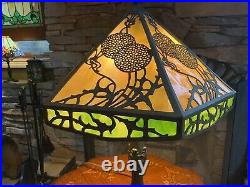 Rare J A Whaley Overlay Lamp, Arts And Crafts, Handel, B&H, Tiffany Era