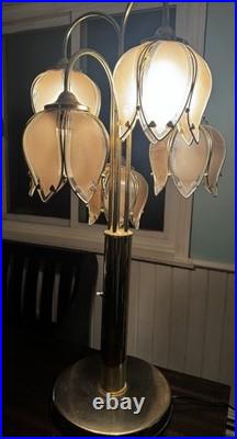 Rare Vintage 5 Arm Tulip Table Lamp