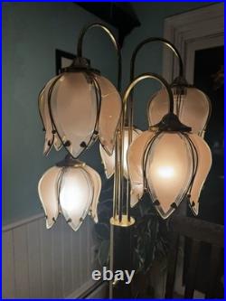Rare Vintage 5 Arm Tulip Table Lamp Rare Vintage 5 Arm Tulip Table Lamp