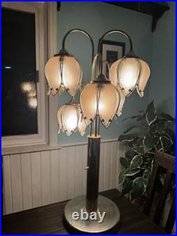 Rare Vintage 5 Arm Tulip Table Lamp Rare Vintage 5 Arm Tulip Table Lamp