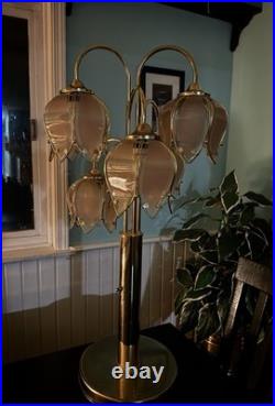Rare Vintage 5 Arm Tulip Table Lamp Rare Vintage 5 Arm Tulip Table Lamp