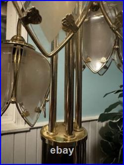 Rare Vintage 5 Arm Tulip Table Lamp