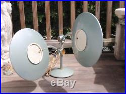 Rare Vintage Dazor Retro MID Century Double Flying Saucer Ufo Table Lamp Light