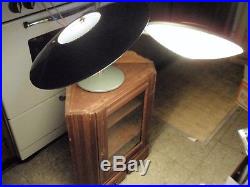 Rare Vintage Dazor Retro MID Century Double Flying Saucer Ufo Table Lamp Light