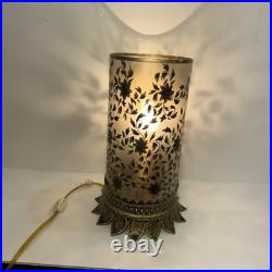 Rare Vintage John Richard Table Lamp Accent Antique Glass With Gold Paint Rare Vintage John Richard Table Lamp Accent Antique Glass With Gold Paint