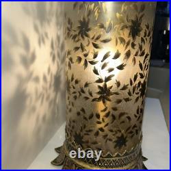 Rare Vintage John Richard Table Lamp Accent Antique Glass With Gold Paint Rare Vintage John Richard Table Lamp Accent Antique Glass With Gold Paint