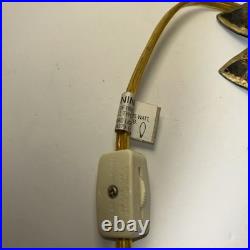 Rare Vintage John Richard Table Lamp Accent Antique Glass With Gold Paint