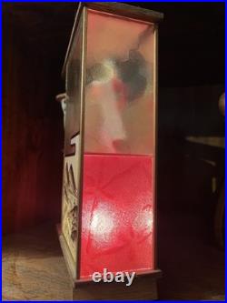 Rare Vintage MCM Japanese Geisha Diorama Table Lamp Light Kitsch