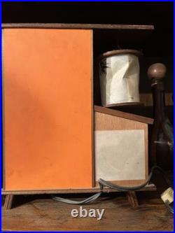 Rare Vintage MCM Japanese Geisha Diorama Table Lamp Light Kitsch