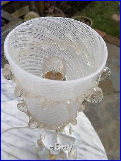 Rare Vintage Murano Venetian Art Glass Courtesan Couple Table Lamp Toffolo 21