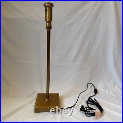 Restoration Hardware Brass Pyramid Metal Telescoping Table Lamp No Shade