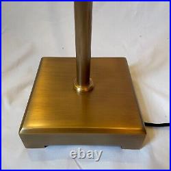 Restoration Hardware Brass Pyramid Metal Telescoping Table Lamp No Shade