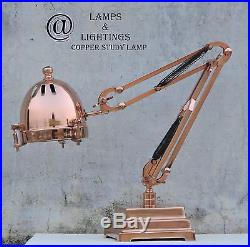 Restoration Vintage Industrial COPPER Table Side Lamp Desk Lighting REPLICA New